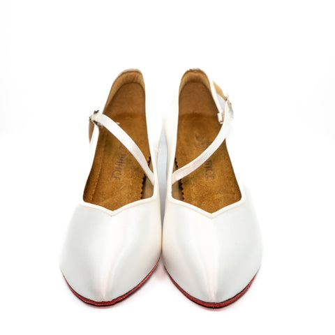 Style 138 - White Satin Red Sole