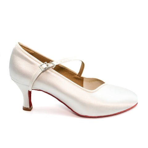 Style 138 - White Satin Red Sole